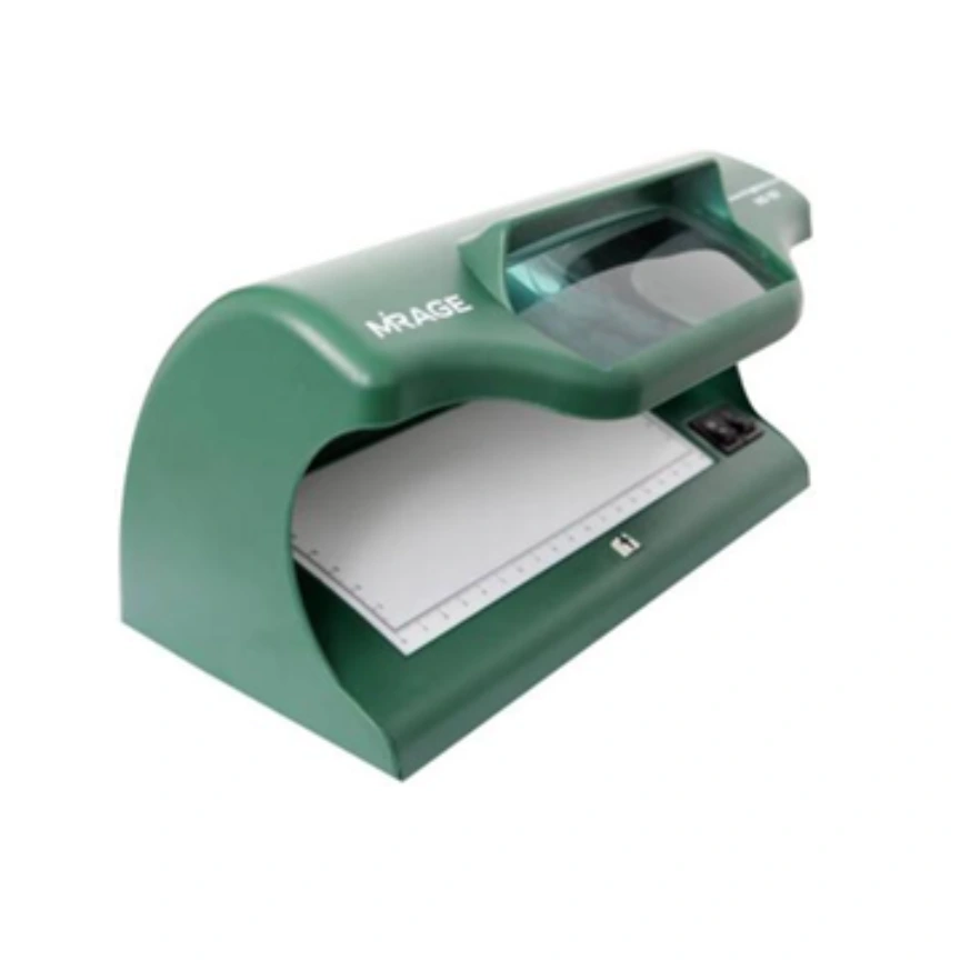 Mirage MD-787 Multi-Functional Note Counterfeit Detector, 3x, Tx, & 10x Magnifier, UV LED 0.5W x 4 Pieces, Green