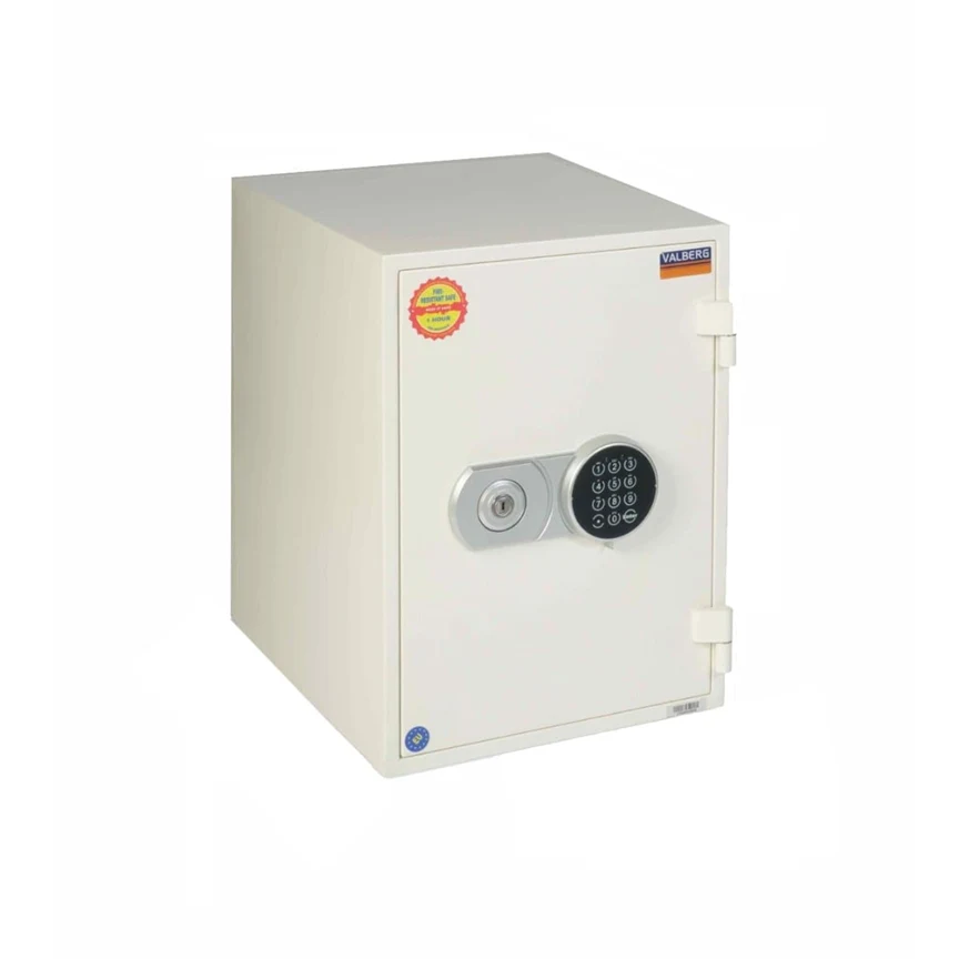 VALBERG FRS-49 EL FIRE RESISTANT SAFE, DIGITAL & KEY LOCK, WHITE