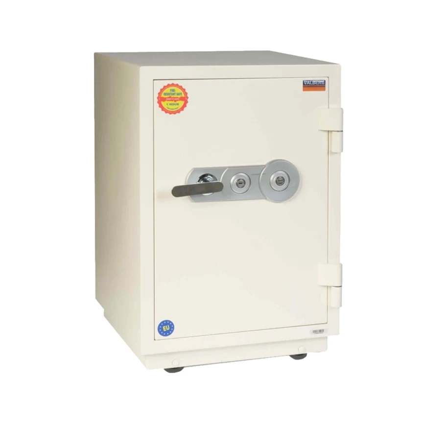 VALBERG FRS-66 KL FIRE RESISTANT SAFE, 2 KEY LOCKS, WHITE