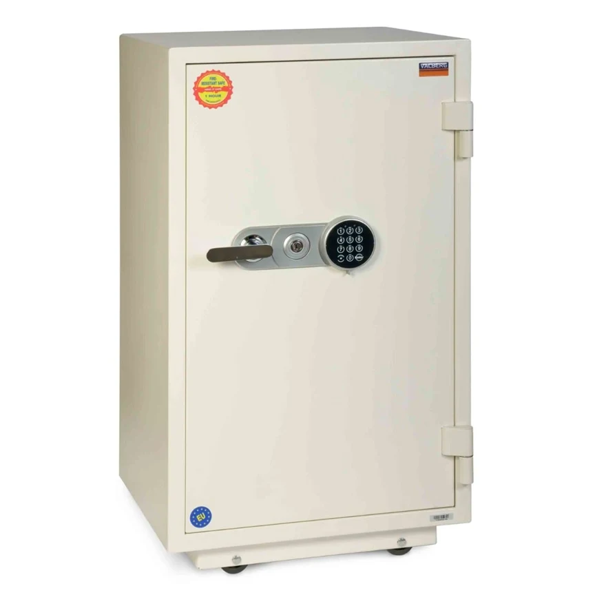 VALBERG FRS-75 EL FIRE RESISTANT SAFE, DIGITAL & KEY LOCK, WHITE