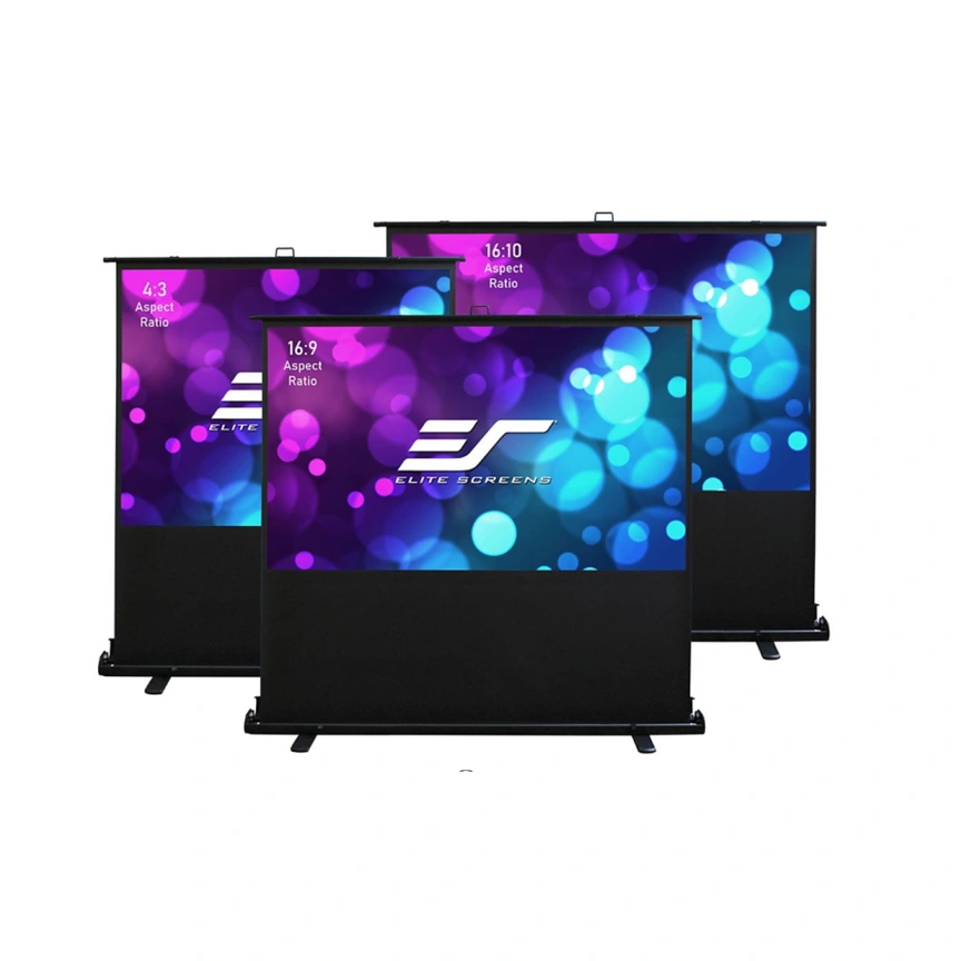 Elite Screens ezCinema 90" Tab-Tension Series Projection Screen With Floor Stand